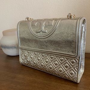 Tory Burch Fleming Gold Crossbody Bag